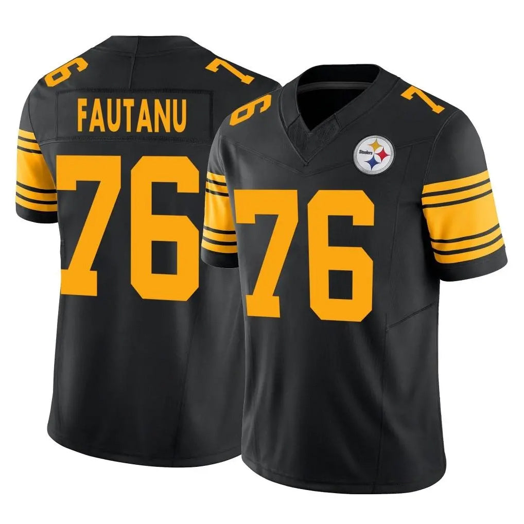 BIPIHUC P.Steelers #76 Troy Fautanu Player Black Limited 2nd Alternate Vapor F.U.S.E. Home Game Stitched Jerseys