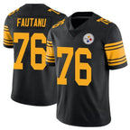 BIPIHUC P.Steelers #76 Troy Fautanu Player Black Limited Color Rush Home Game Stitched Jerseys