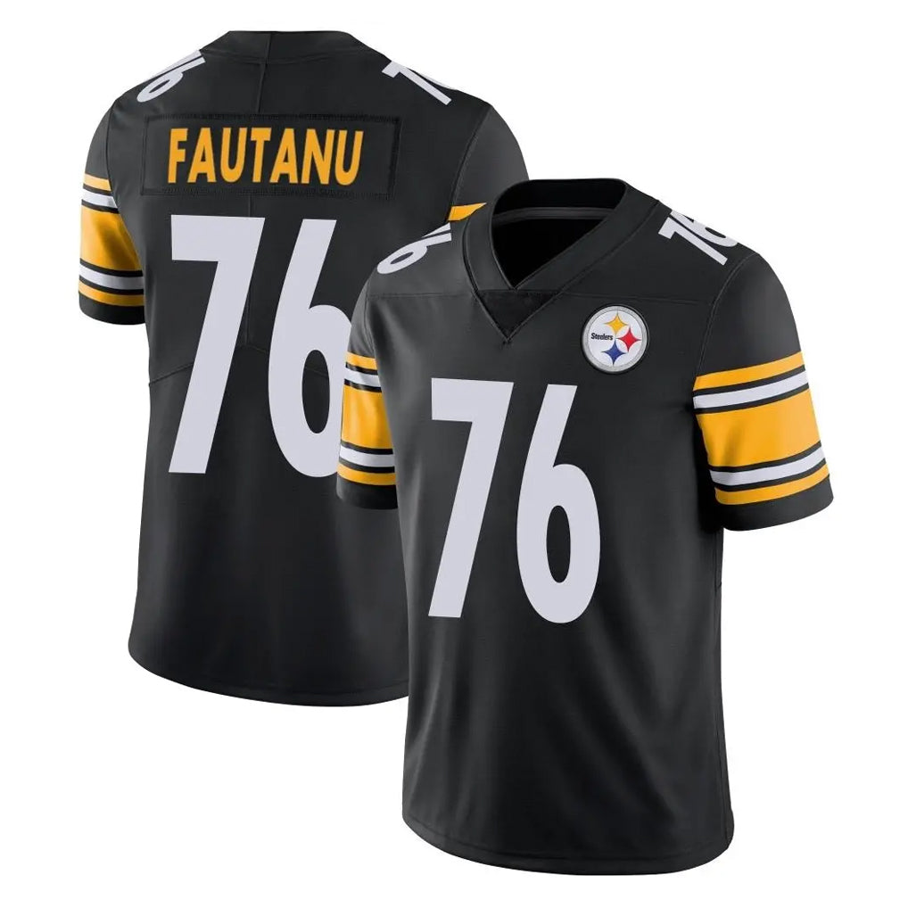 BIPIHUC P.Steelers #76 Troy Fautanu Player Black Limited Vapor Untouchable Home Game Stitched Jerseys