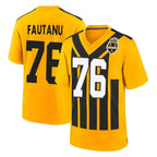 BIPIHUC P.Steelers #76 Troy Fautanu Player Gold Limited 1933 Throwback Home Game Stitched Jerseys