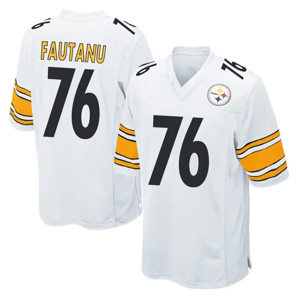 BIPIHUC P.Steelers #76 Troy Fautanu Player White Home Game Stitched Jerseys