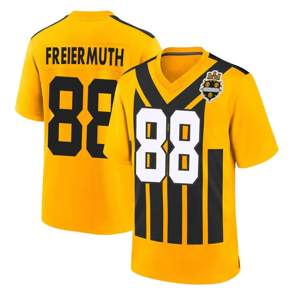 BIPIHUC P.Steelers #88 Pat Freiermuth Player Gold Limited 1933 Throwback Home Game Stitched Jerseys