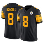 BIPIHUC P.Steelers #8 Aaron Rodgers Player Black Limited 2nd Alternate Vapor F.U.S.E. Home Game Stitched Jerseys
