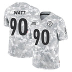 BIPIHUC P.Steelers #90 T.J. Watt Player Arctic Camo Limited Salute To Service Home Game Stitched Jerseys