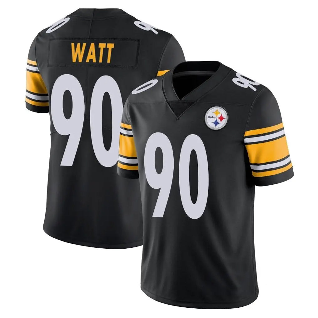 BIPIHUC P.Steelers #90 T.J. Watt Player Black Limited Vapor Untouchable Home Game Stitched Jerseys