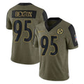BIPIHUC P.Steelers #95 Keeanu Benton Player Olive Salute To Service Limited Game Stitched Jerseys