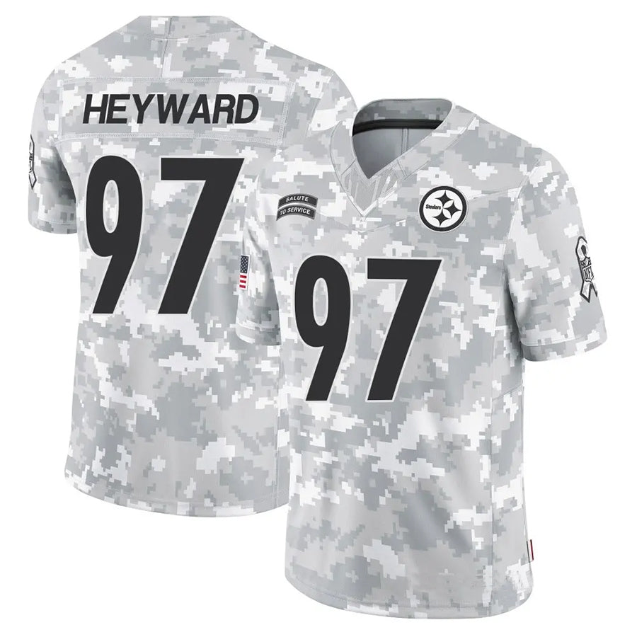 BIPIHUC P.Steelers #97 Cameron Heyward Player Arctic Camo Salute to Service Limited Stitched Jerseys