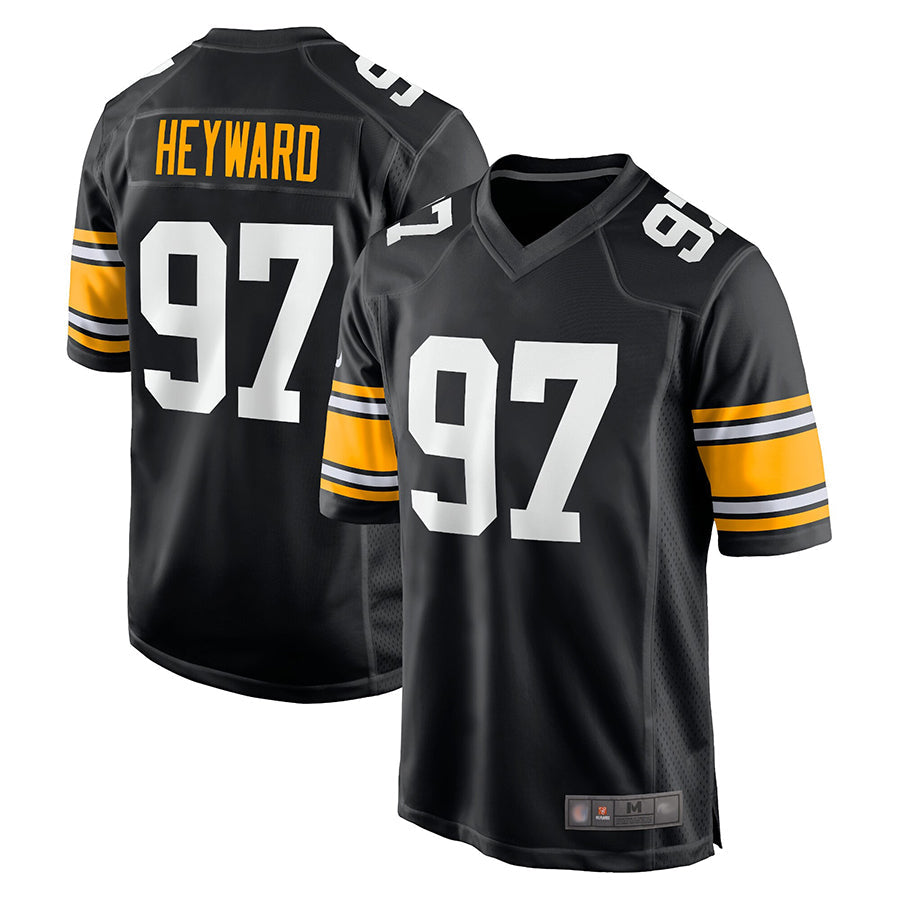 BIPIHUC P.Steelers #97 Cameron Heyward Player Black Home Limited Stitched Jerseys