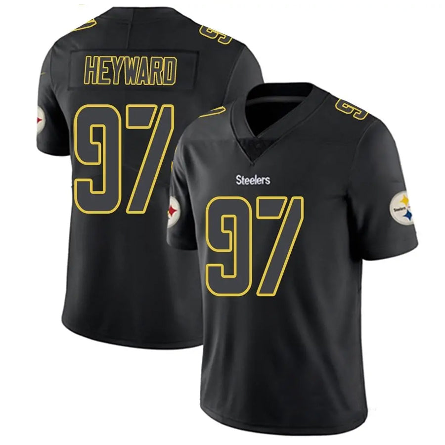 BIPIHUC P.Steelers #97 Cameron Heyward Player Black Impact Limited Stitched Jerseys