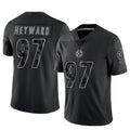 BIPIHUC P.Steelers #97 Cameron Heyward Player Black Limited Reflective Stitched Jerseys