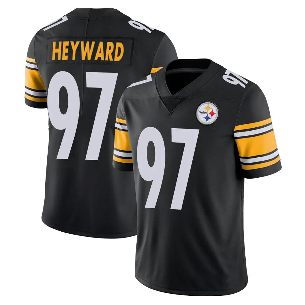 BIPIHUC P.Steelers #97 Cameron Heyward Player Black Limited Vapor Untouchable Home Game Stitched Jerseys