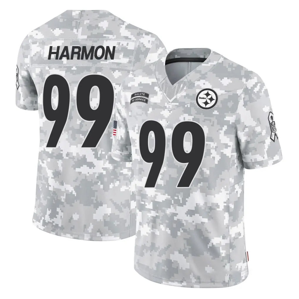 BIPIHUC P.Steelers #99 Derrick Harmon Player Arctic Camo Limited Salute To Service Home Game Stitched Jerseys