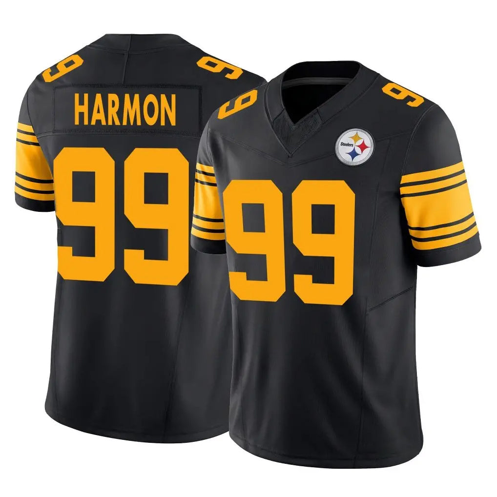 BIPIHUC P.Steelers #99 Derrick Harmon Player Black Limited 2nd Alternate Vapor F.U.S.E. Home Game Stitched Jerseys