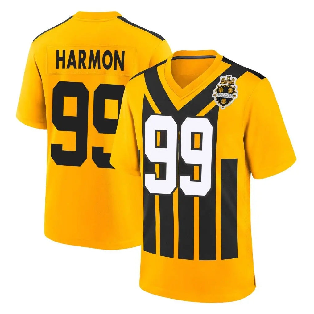 BIPIHUC P.Steelers #99 Derrick Harmon Player Gold Limited 1933 Throwback Home Game Stitched Jerseys