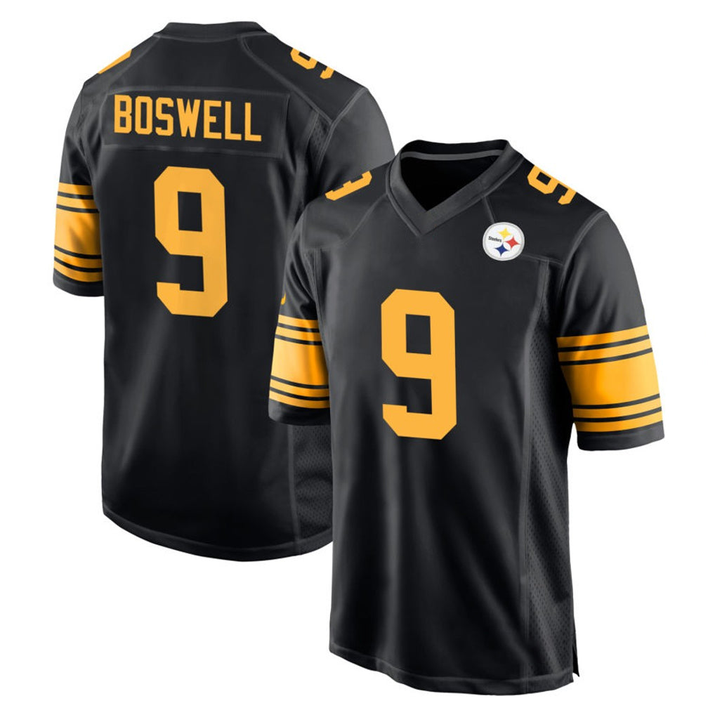 BIPIHUC P.Steelers #9 Chris Boswell Player Black Color Rush Home Game Stitched Jerseys