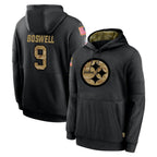 BIPIHUC P.Steelers #9 Chris Boswell Player Black Salute to Service Hoodies Limited Game Stitched Jerseys