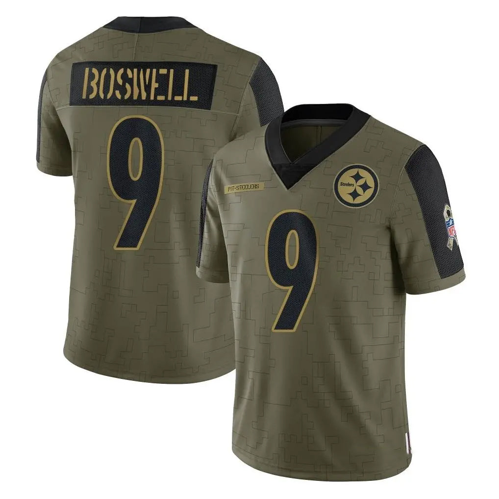 BIPIHUC P.Steelers #9 Chris Boswell Player Olive Salute To Service Limited Game Stitched Jerseys