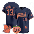 BIPIHUC A.Braves #13 Ronald Acuna Jr. NavyThe Big Peach Vapor Stitches Personalized Jersey