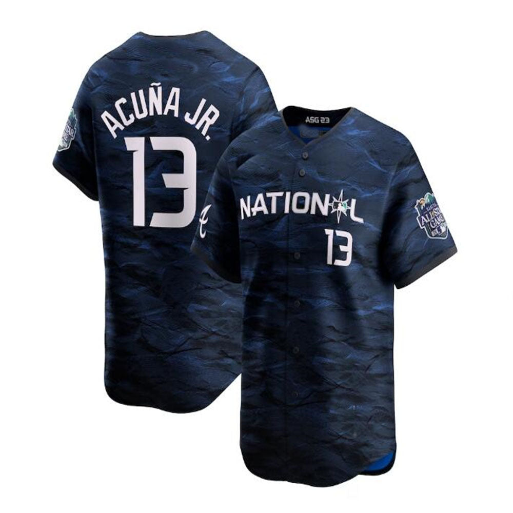 BIPIHUC A.Braves #13 Ronald Acuna Jr. National League 2023 All-Star Game Limited Player Jersey - Royal Personalized Jerseys