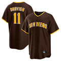 BIPIHUC S.Diego Padres #11 Yu Darvish Player Brown Alternate Replica Game Stitched Jerseys