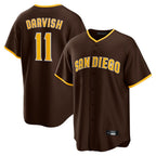 BIPIHUC S.Diego Padres #11 Yu Darvish Player Brown Alternate Replica Game Stitched Jerseys