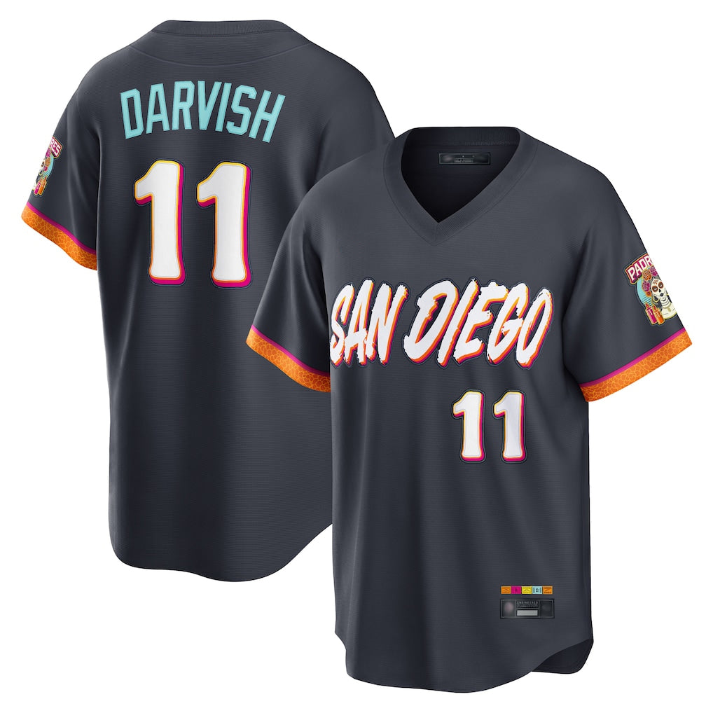BIPIHUC S.Diego Padres #11 Yu Darvish Player Obsidian 2026 City Connect Home Game T-shirt Stitched Jerseys