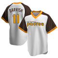 BIPIHUC S.Diego Padres #11 Yu Darvish Player White Home Cooperstown Collection Replica Game Stitched Jerseys