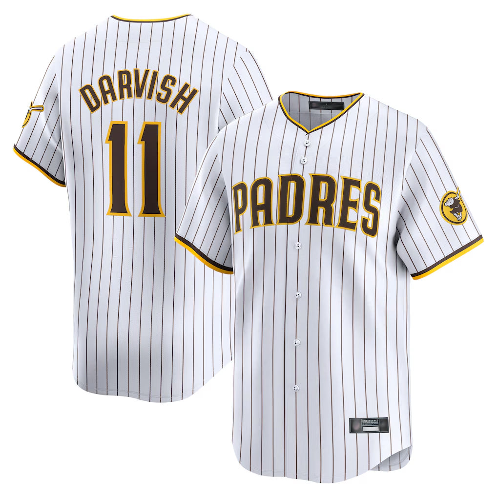 BIPIHUC S.Diego Padres #11 Yu Darvish Player White Home Limited Stitched Jerseys