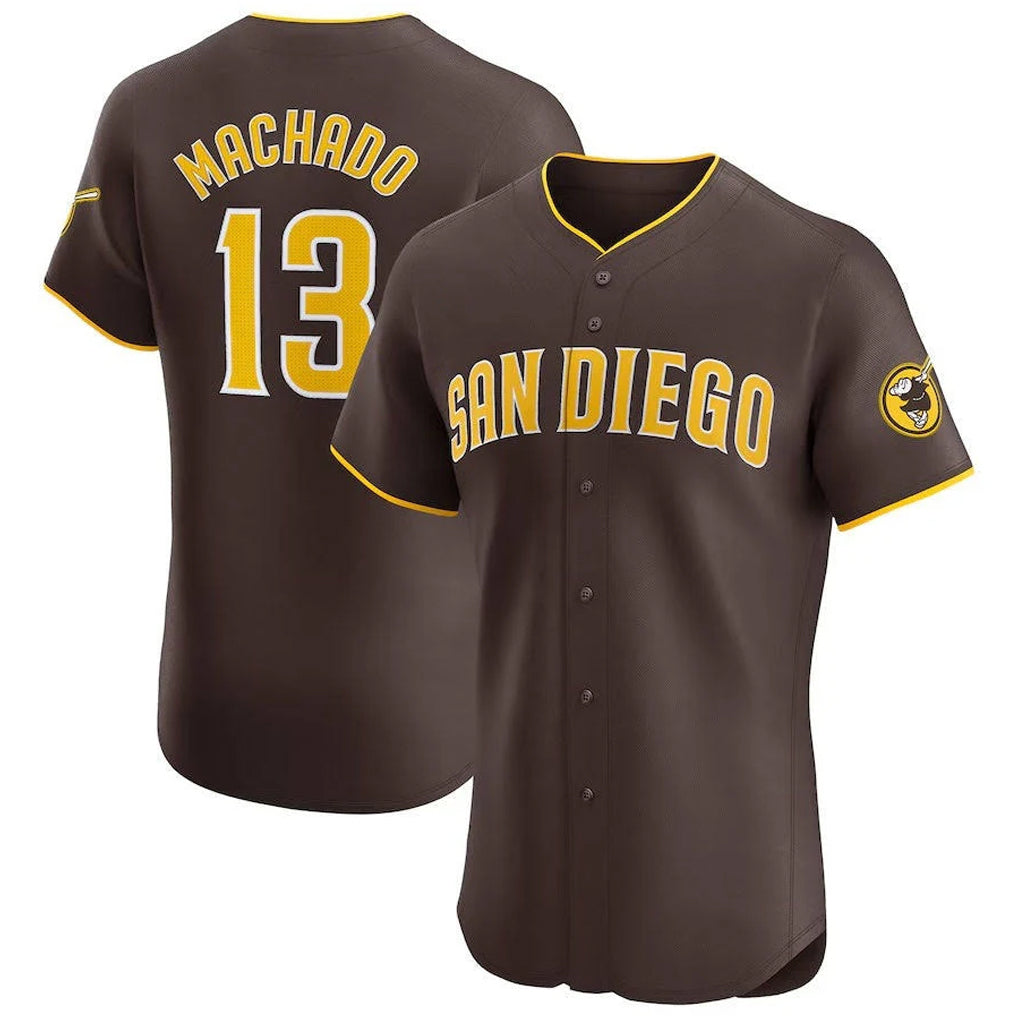 BIPIHUC S.Diego Padres #13 Manny Machado Player Brown Home Limited Elite Stitched Jerseys
