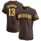 BIPIHUC S.Diego Padres #13 Manny Machado Player Brown Home Limited Elite Stitched Jerseys