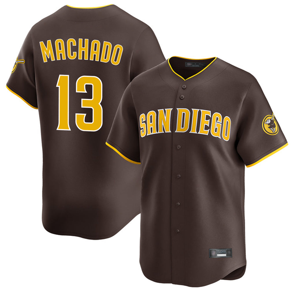 BIPIHUC S.Diego Padres #13 Manny Machado Player Brown Home Limited Stitched Jerseys