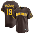 BIPIHUC S.Diego Padres #13 Manny Machado Player Brown Home Limited Stitched Jerseys