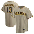 BIPIHUC S.Diego Padres #13 Manny Machado Player Khaki Home Game Stitched Jerseys