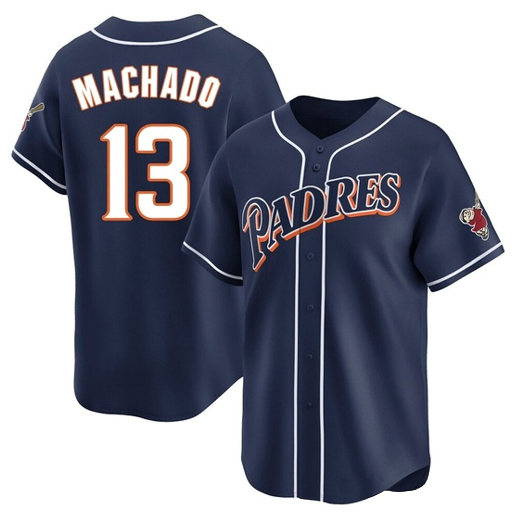 BIPIHUC S.Diego Padres #13 Manny Machado Player Navy Cooperstown Collection Limited Home Stitched Jerseys