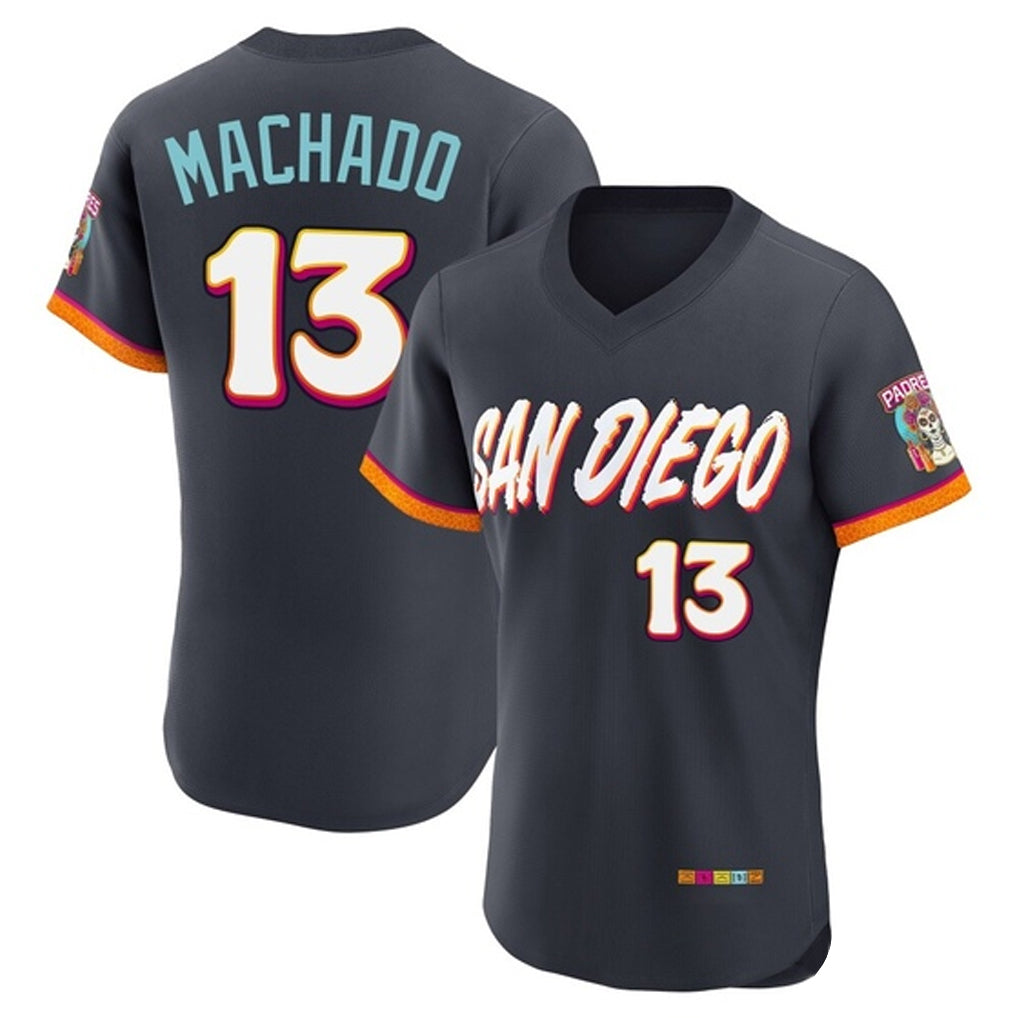BIPIHUC S.Diego Padres #13 Manny Machado Player Obsidian 2026 City Connect Home Elite T-shirt Stitched Jerseys