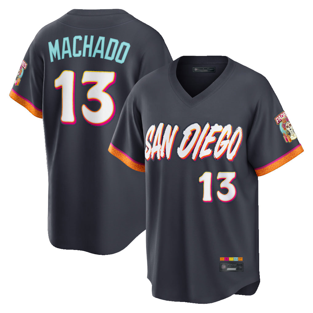 BIPIHUC S.Diego Padres #13 Manny Machado Player Obsidian 2026 City Connect Home Game T-shirt Stitched Jerseys