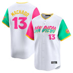 BIPIHUC S.Diego Padres #13 Manny Machado Player White City Connect Home Limited Stitched Jerseys