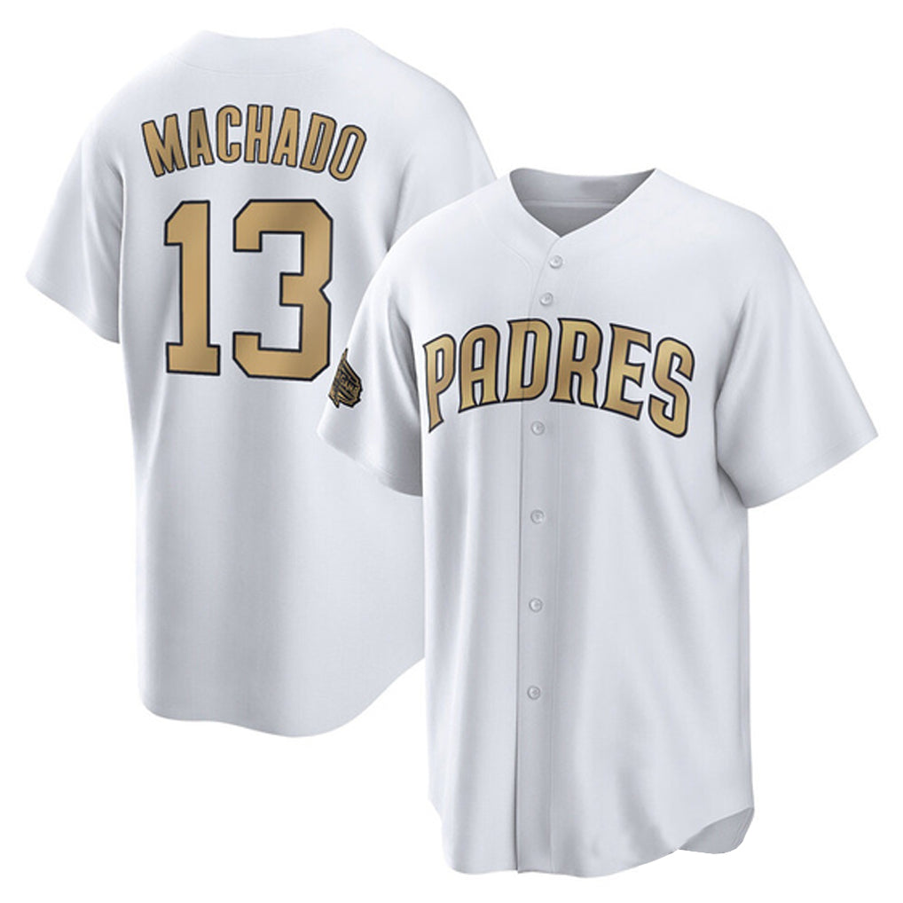 BIPIHUC S.Diego Padres #13 Manny Machado Player White Replica All-Star Game Home Stitched Jerseys