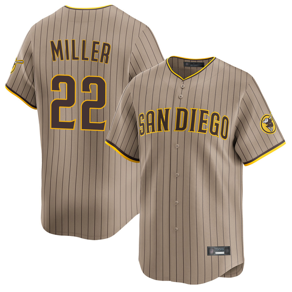 BIPIHUC S.Diego Padres #22 Mason Miller Player Khaki Home Limited Stitched Jerseys