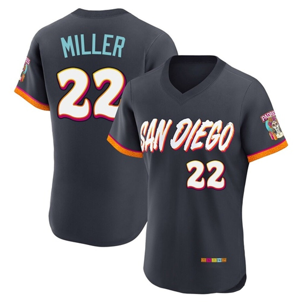 BIPIHUC S.Diego Padres #22 Mason Miller Player Obsidian 2026 City Connect Home Limited Elite T-shirt Stitched Jerseys