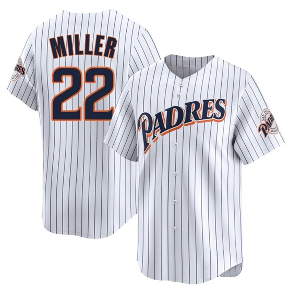 BIPIHUC S.Diego Padres #22 Mason Miller Player White Cooperstown Collection Limited Home Stitched Jerseys
