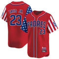 BIPIHUC S.Diego Padres #23 Fernando Tatis Jr Player Red Independence Day Home Limited Stitched Jerseys