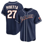 BIPIHUC S.Diego Padres #27 Nick Pivetta Player Navy Cooperstown Collection Limited Home Stitched Jerseys