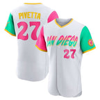 BIPIHUC S.Diego Padres #27 Nick Pivetta Player White City Connect Home Limited Elite Stitched Jerseys
