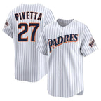 BIPIHUC S.Diego Padres #27 Nick Pivetta Player White Cooperstown Collection Limited Home Stitched Jerseys