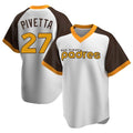 BIPIHUC S.Diego Padres #27 Nick Pivetta Player White Home Cooperstown Collection Replica Game Stitched Jerseys
