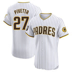 BIPIHUC S.Diego Padres #27 Nick Pivetta Player White Home Limited Elite Stitched Jerseys