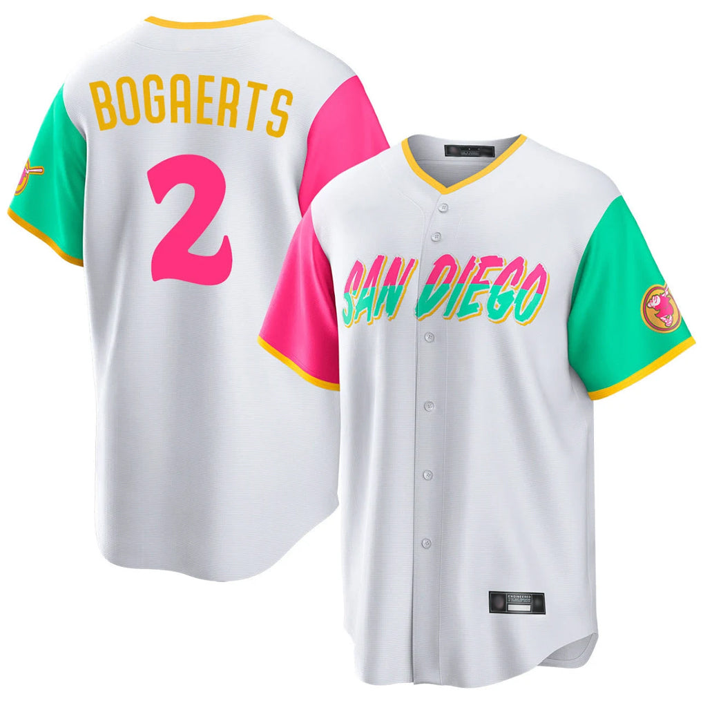 BIPIHUC S.Diego Padres #2 Xander Bogaerts Player White City Connect Home Game Stitched Jerseys