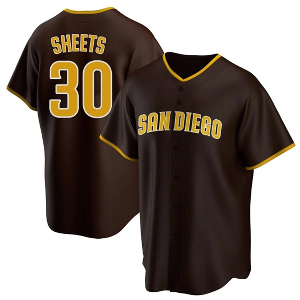 BIPIHUC S.Diego Padres #30 Gavin Sheets Player Brown Home Game Stitched Jerseys