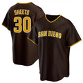 BIPIHUC S.Diego Padres #30 Gavin Sheets Player Brown Home Game Stitched Jerseys